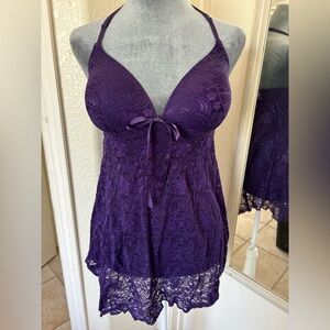 Purple apt 9 Stretch Lace Babydoll nightgown